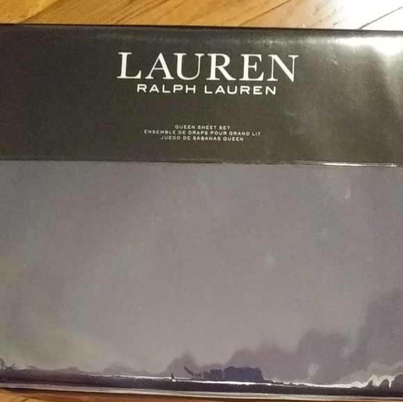 Brand New Ralph Lauren QUEEN size sheet set NAVY BLUE flannel - Picture 7 of 7